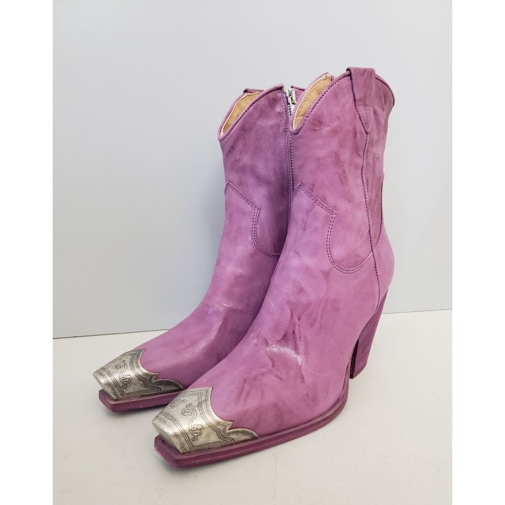 Free People Brayden Western Boots in Purple